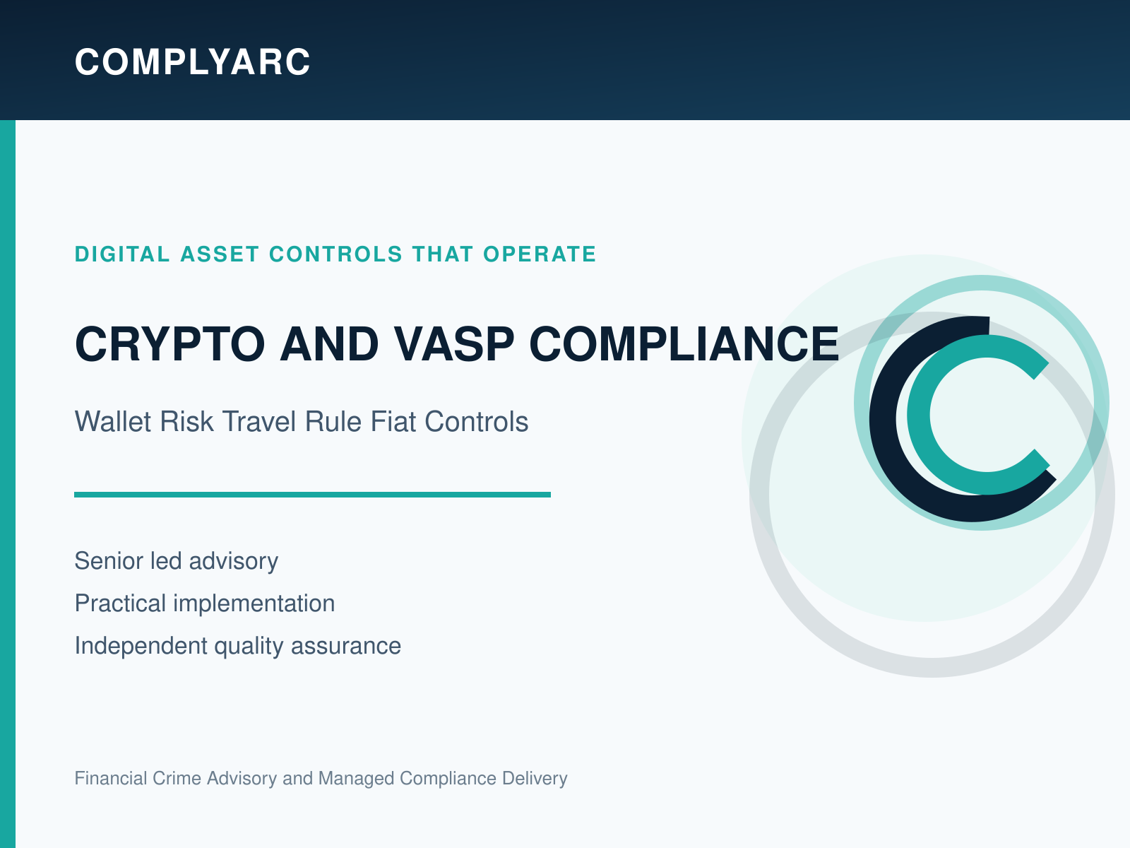 Crypto and VASP compliance architecture project cover