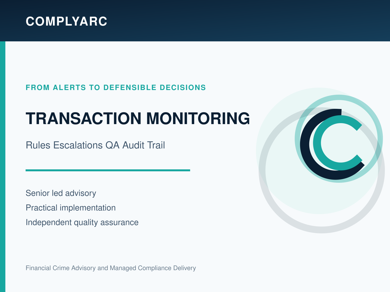 Transaction monitoring project cover